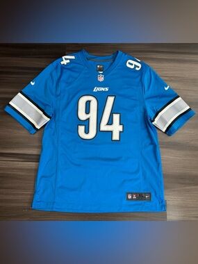 Nike Ezekiel Ansah #94 Detroit Lions NFL On Field Game Home Jersey Men’s XL